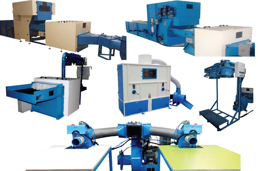 pillow, toy and jacket filling machines